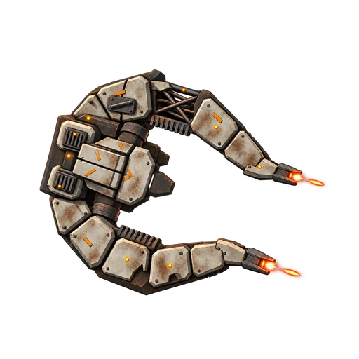 Damaged Guardian 06 firing its twin cannons